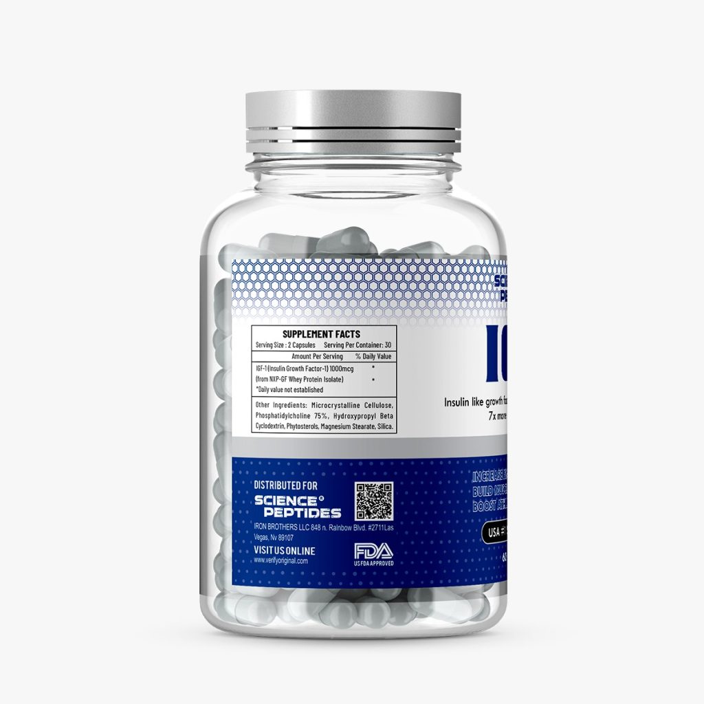 IGF-1 (Insulin Like Growth Factor 1) – 1000mcg | 60 Capsules - Image 2