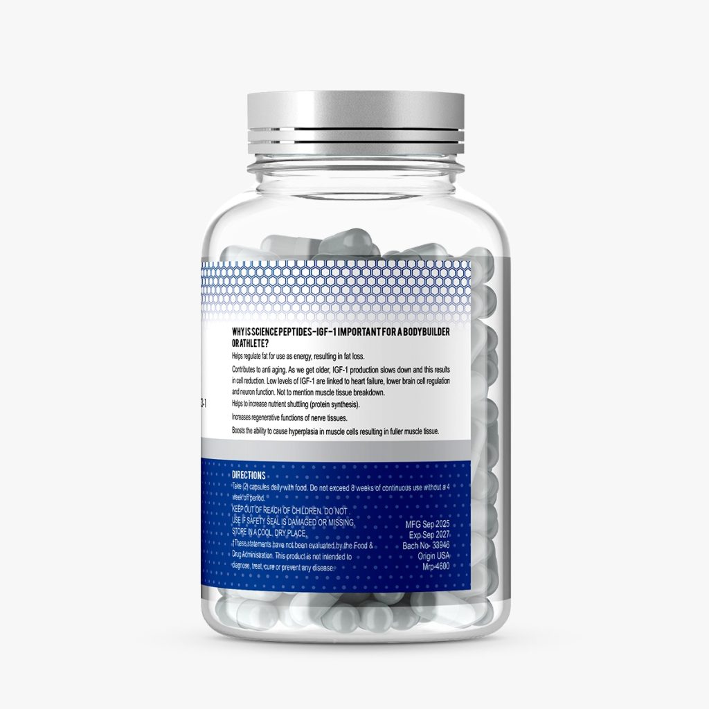 IGF-1 (Insulin Like Growth Factor 1) – 1000mcg | 60 Capsules - Image 3